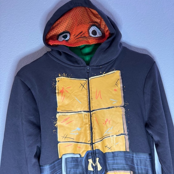 New Kids Ninja Turtle Hoodie - Dark Gray and Green Size XL (14) - Picture 3 of 9